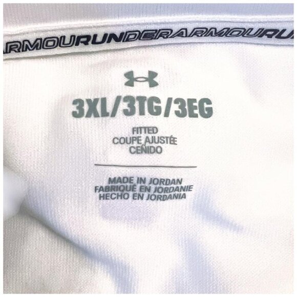 Under Amour Mens White Quarter Zip Pullover Long Sleeve Top Activewear Sz 3XL - Picture 6 of 10